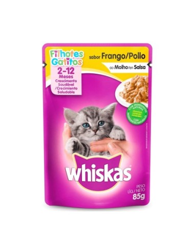 Whiskas Gatitos Pouch Pollo 85 gr