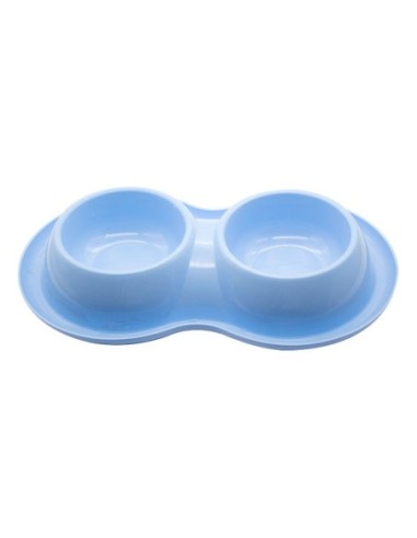 Bebedero Azul Doble