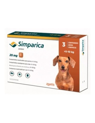 Zoetis Simparica 5-10KG 3U.