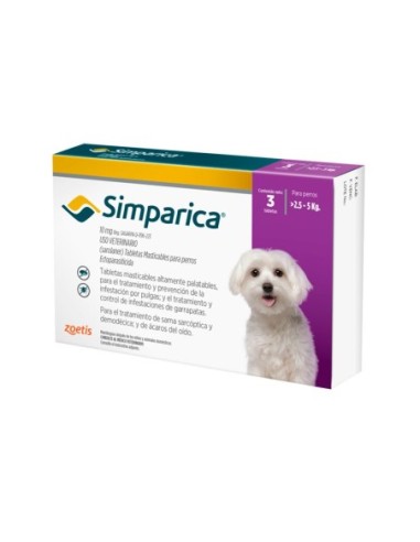 Zoetis Simparica 2,5-5KG 3U.