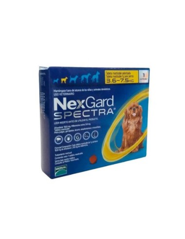 Nexgard Spectra 3.6-7.5KG 1U.